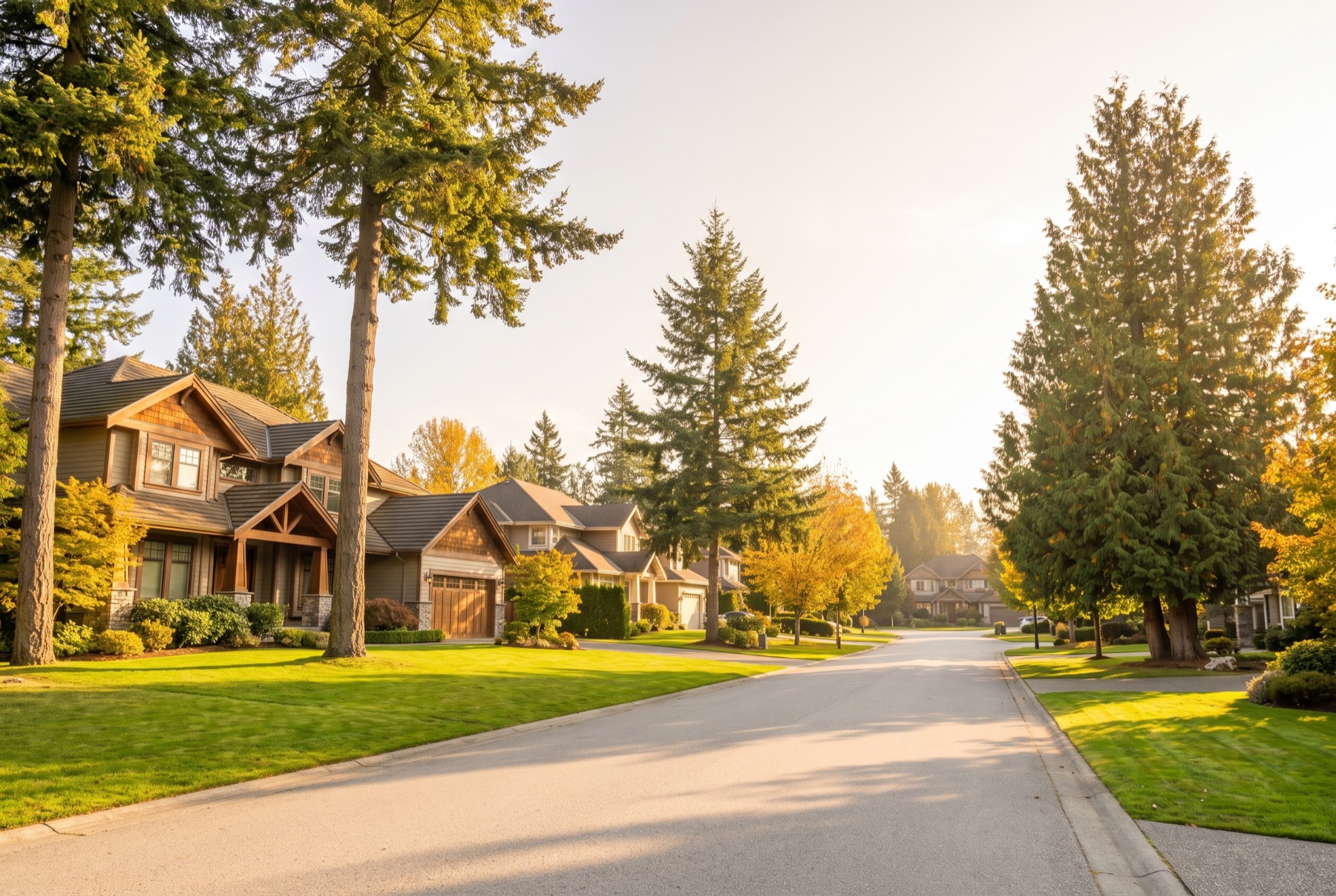 Quiet North Delta street with large family homes